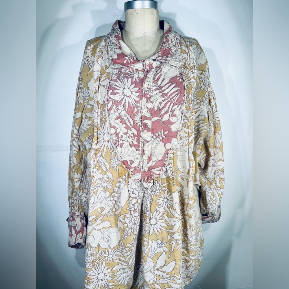 Magnolia Pearl Tora Henley Shirt NWT O/S - Picture 2 of 11